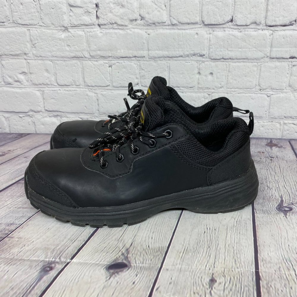 Stanley Steel Toe Safety Work Boots Men Size 8 Black 187-2540-8 Low Cut CSA - Picture 2 of 7
